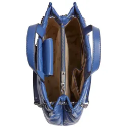 Sac bandoulière femme Guess Cessily surpiqué Bleu - ZESHOES