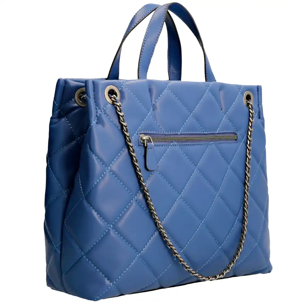 Sac bandoulière femme Guess Cessily surpiqué Bleu - ZESHOES
