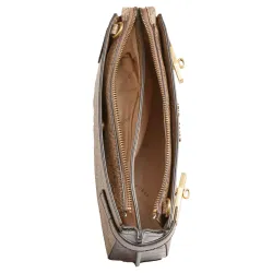 Pochette femme Guess Zadie logo 4g Marron - ZESHOES