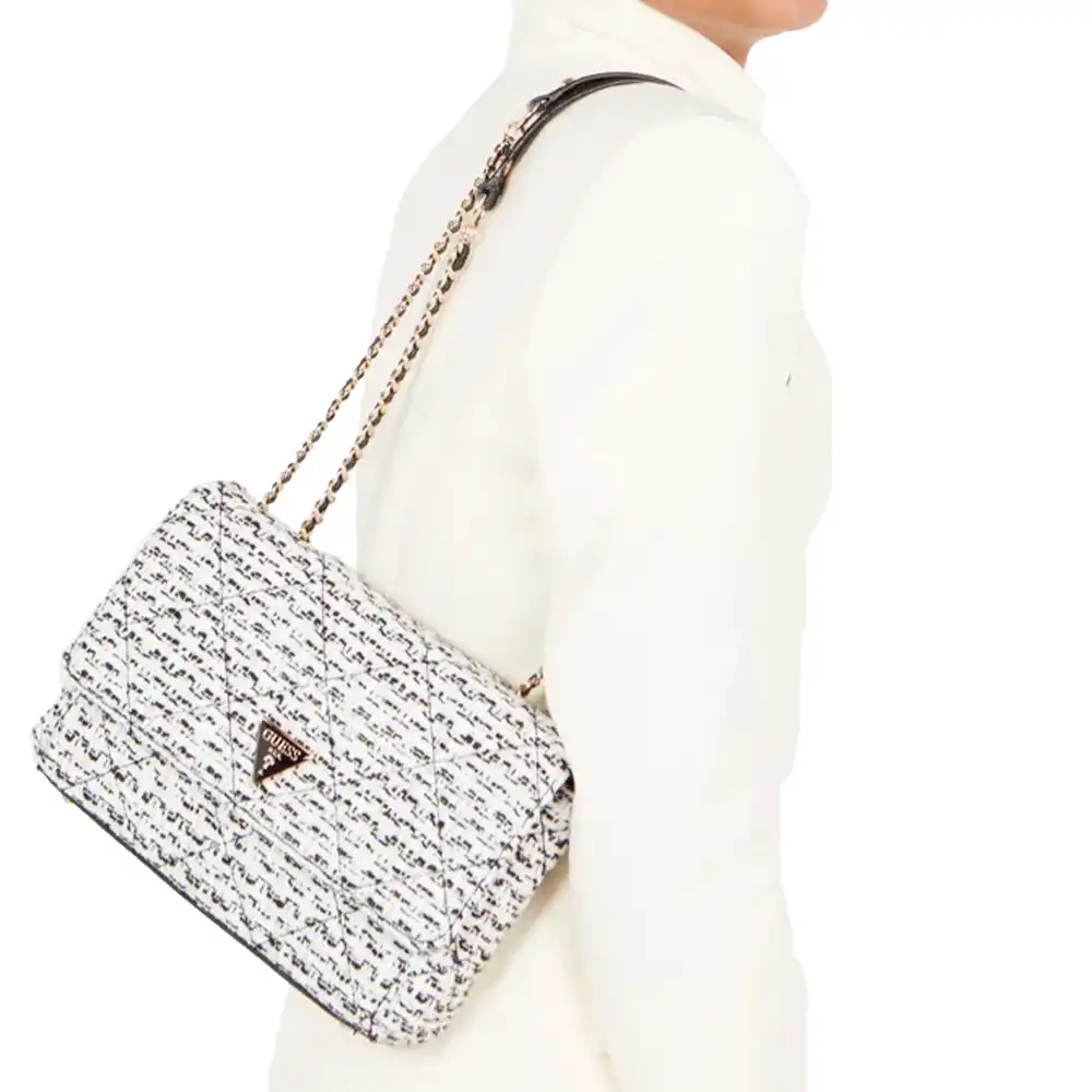 Pochette femme Guess Cessily Blanc - ZESHOES Pochette femme Guess Cessily Blanc - ZESHOES