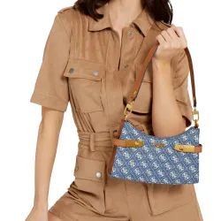 Sac bandoulière femme Guess Zadie logo Bleu - ZESHOES