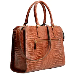 Sac bandoulière femme Guess Raffie croc print Marron - ZESHOES Sac bandoulière femme Guess Raffie croc print Marron - ZESHOES
