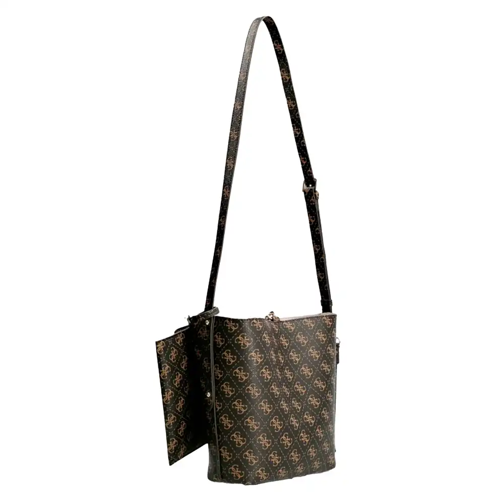 Sac a main femme Guess Brenton logo 4g Noir - ZESHOES