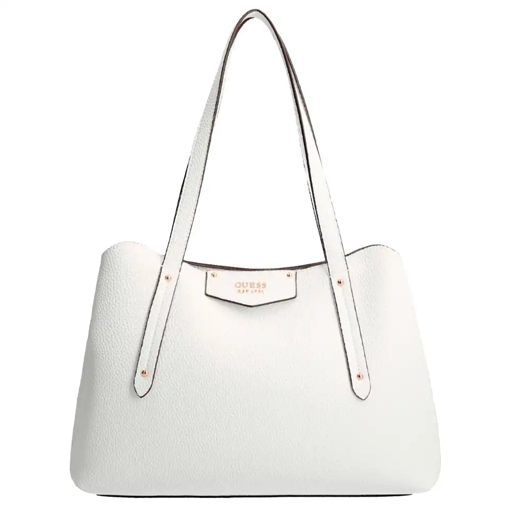 Sac bandoulière femme Guess Cabas eco brenton Blanc - ZESHOES