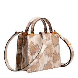 Pochette femme Guess Kristle python mini Marron - ZESHOES