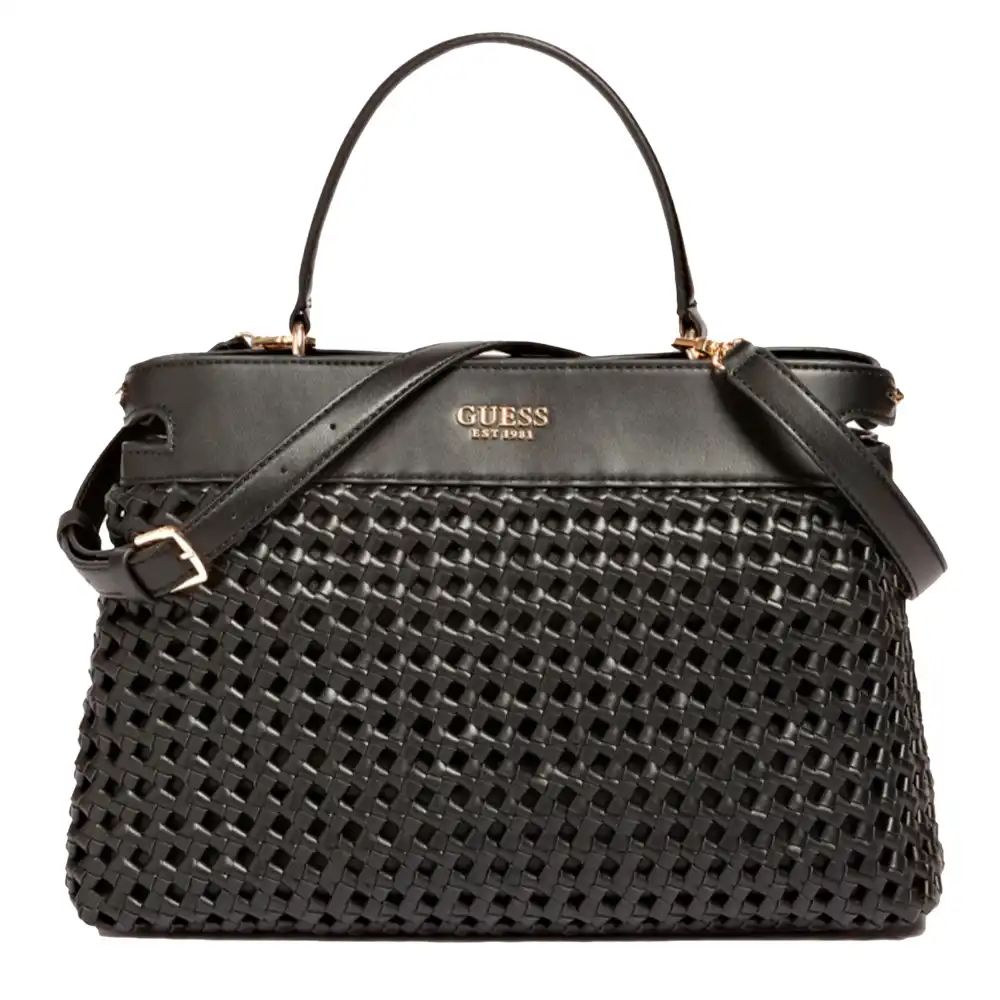 Sac bandoulière femme Guess sicilia tresse Noir - ZESHOES