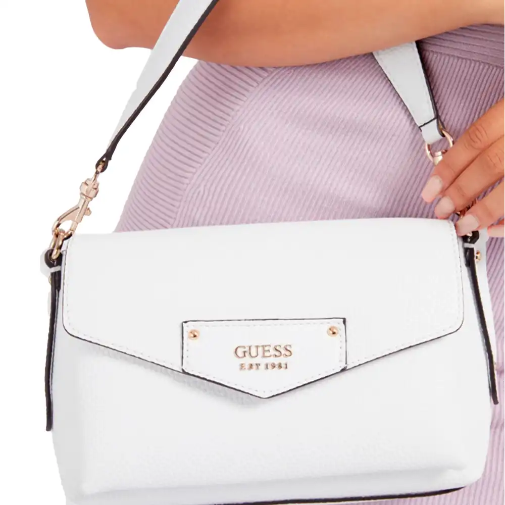 Sac bandoulière femme Guess eco brenton Blanc - ZESHOES
