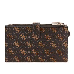 Portefeuille femme Guess Eco brenton Marron - ZESHOES