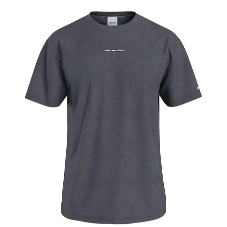 T shirt manche courte homme Tommy Jeans Gris Logo teint avec des pigments