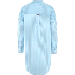 Chemise manche longue femme Tommy Jeans Chemise de nuit Bleu - ZESHOES