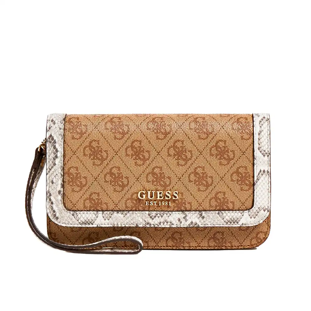 Portefeuille femme Guess Zadie Marron - ZESHOES