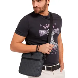 Sac a bandouliere homme Guess Vezzola logo 4g Noir - ZESHOES