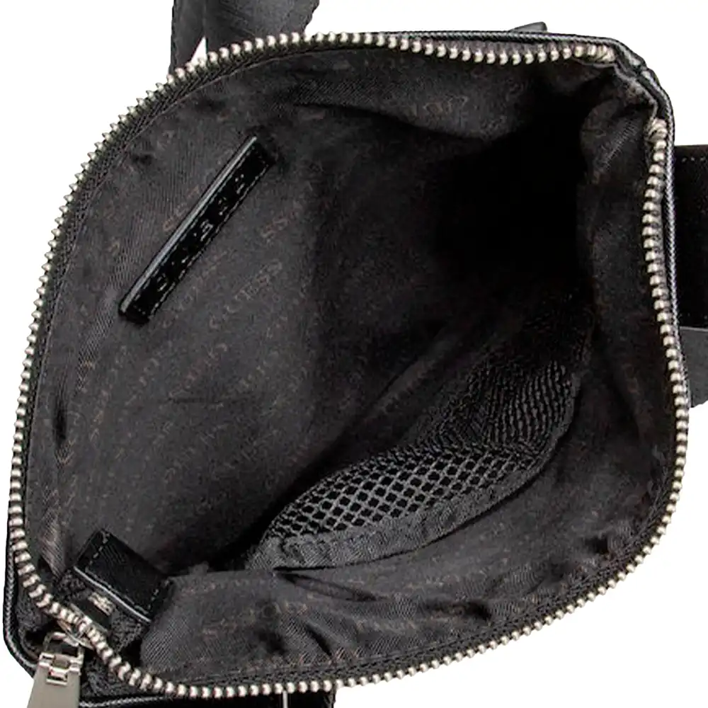 Pochette femme Guess Classic logo triangle Noir - ZESHOES