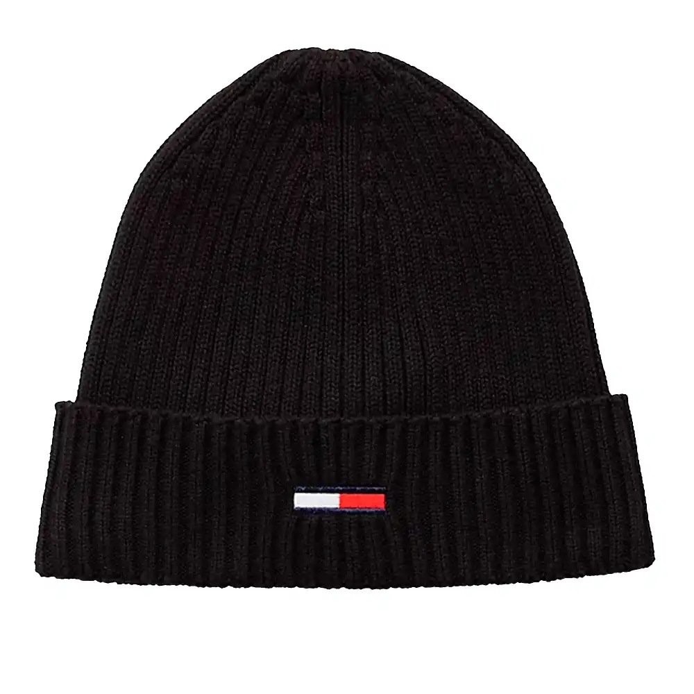 Bonnet homme Tommy Jeans Original flag logo Noir - ZESHOES