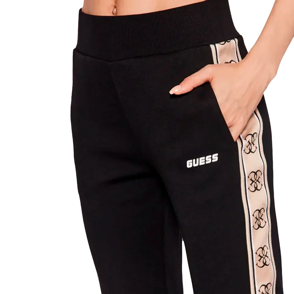 Pantalon jogging femme Guess 4G logo original Noir - ZESHOES