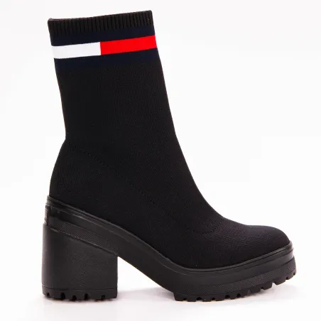 Produits victimes de leur succès Tommy Jeans Noir Water resistant knitted boot