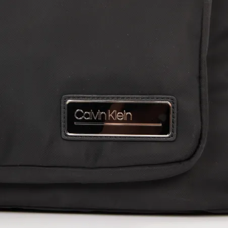 Sacoche ordinateur homme Calvin Klein Noir Repeat Logo