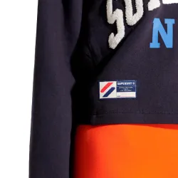 Sweat shirt femme Superdry Varsity Arch Batwing Crew Bleu - ZESHOES