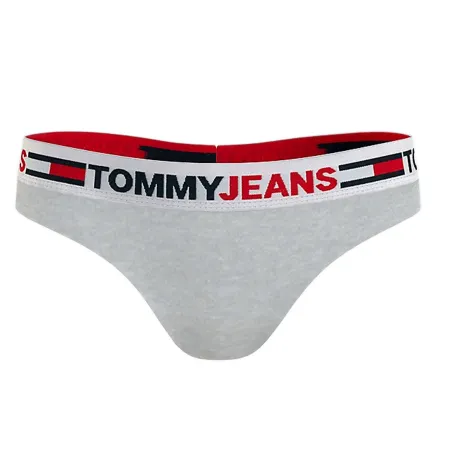 String femme Tommy Jeans Gris Logo waistband thong