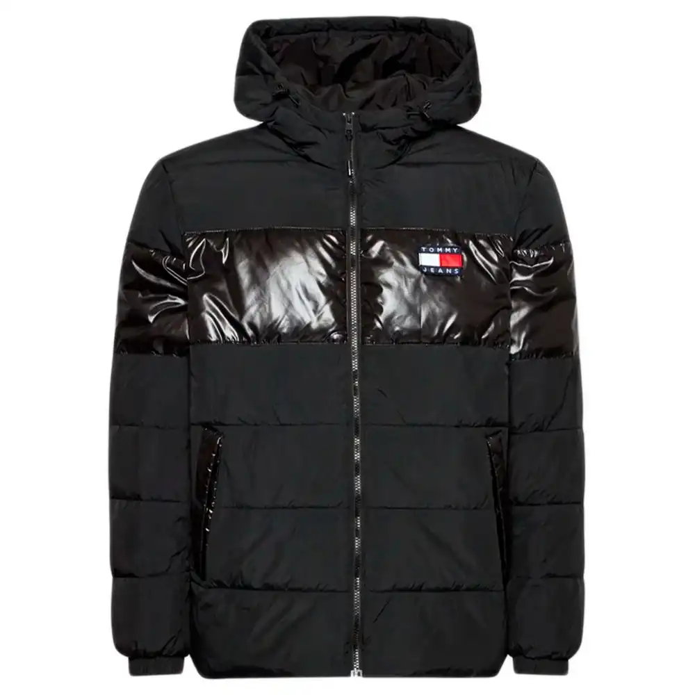 Doudoune homme Tommy Jeans Classic flag logo Noir - ZESHOES