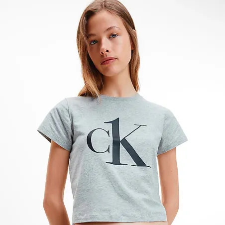 Produits victimes de leur succès Calvin Klein Gris Ensemble de pyjama court CK one