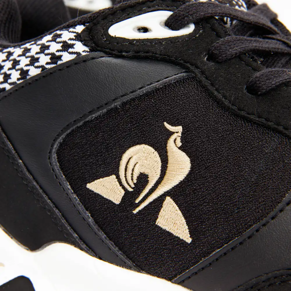 Basket basse femme Le Coq Sportif Lcs r500 w pied de poule Noir - ZESHOES Basket basse femme Le Coq Sportif Lcs r500 w pied de poule Noir - ZESHOES