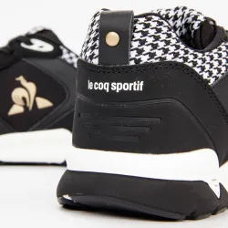 Basket basse femme Le Coq Sportif Lcs r500 w pied de poule Noir - ZESHOES Basket basse femme Le Coq Sportif Lcs r500 w pied de poule Noir - ZESHOES