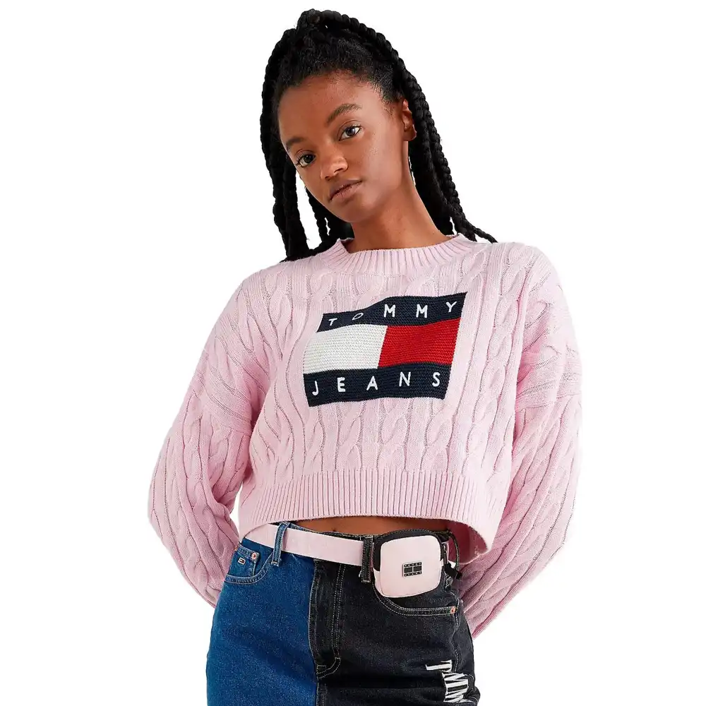 Big flag logo color pink Tommy Jeans - 2