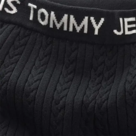 Produits victimes de leur succès Tommy Jeans Noir Cable knit pants