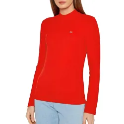 Chemisier Rib Mock Neck Tommy Jeans - 1