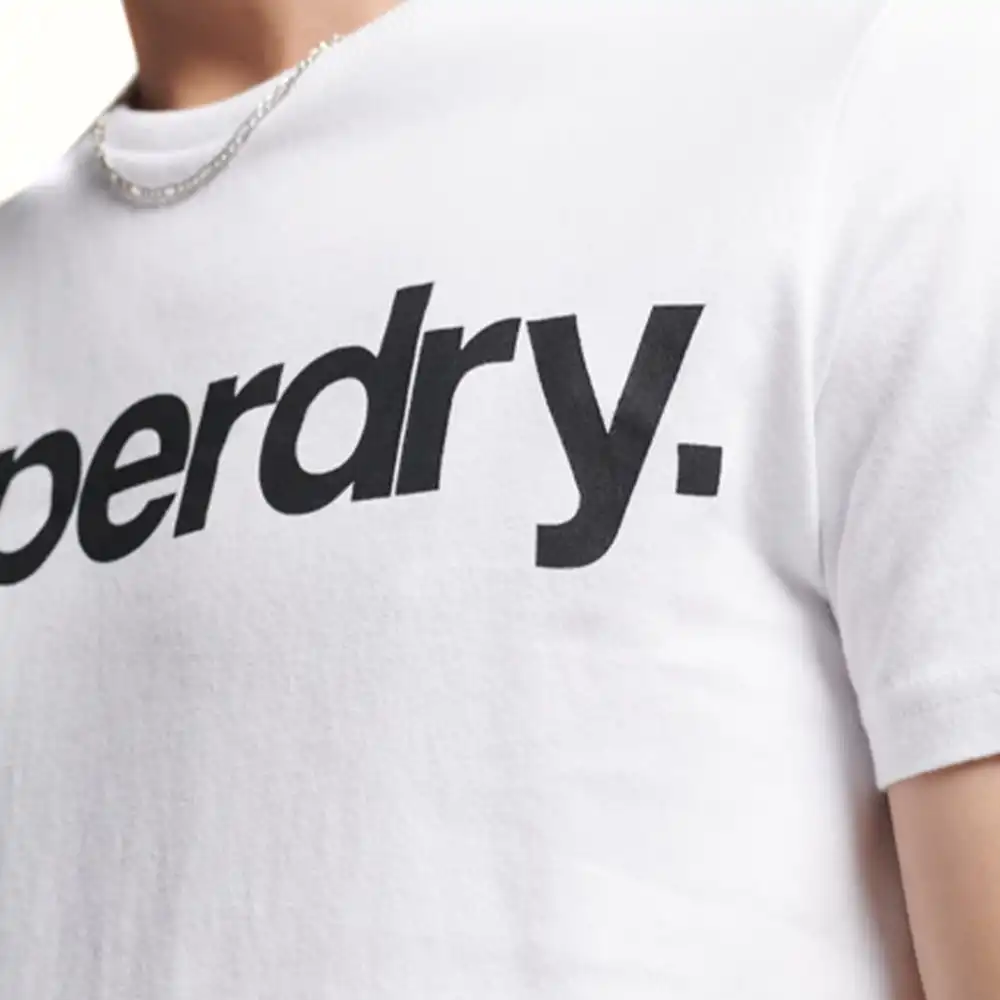 T shirt manche courte homme Superdry Classic big logo Blanc - ZESHOES