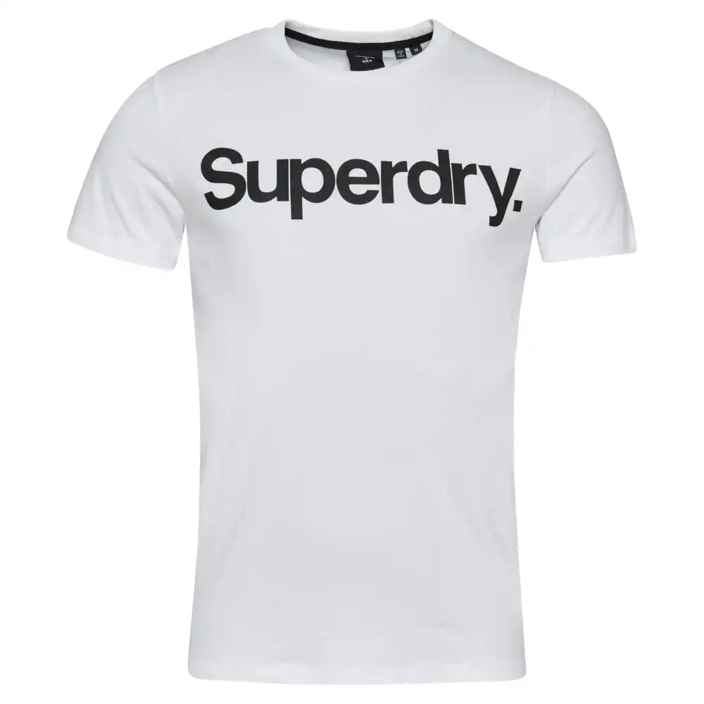 T shirt manche courte homme Superdry Classic big logo Blanc - ZESHOES