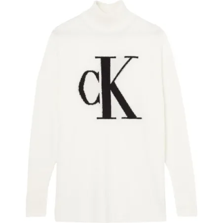 Sweat shirt femme Calvin Klein Blanc Oversized